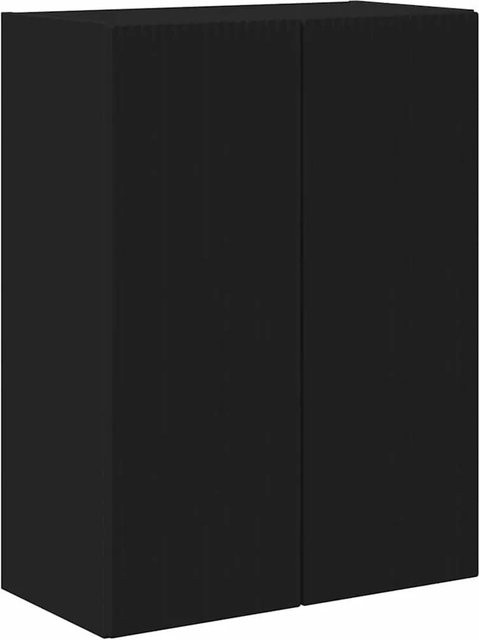 vidaXL TV-Wandschrank Schwarz Modern aus Holzwerkstoff B/T/H: 59,5 x 31 x 80 cm - Bild 1