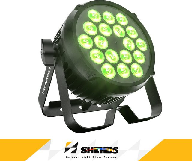 CORALPAR IP65 Wasserdichter LED Wash Par Scheinwerfer mit 18x12W RGB Lichtquelle in Schwarz für Bühne, Club und Theater - Bild 1