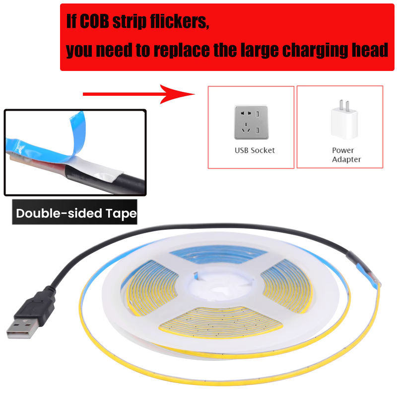 HEGEHE COB LED Streifen USB 5V für TV Hintergrundbeleuchtung in verschiedenen Farben - Bild 6