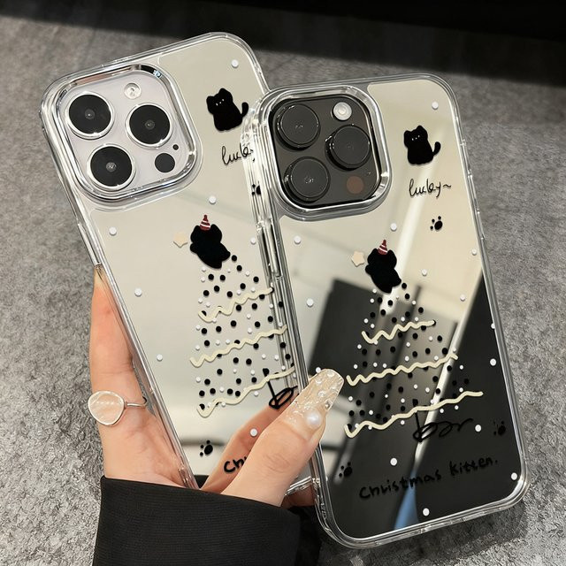 Luxus Make-Up Spiegel Handyhülle für Apple iPhone 11 bis 17 Pro Max, transparent - Bild 1