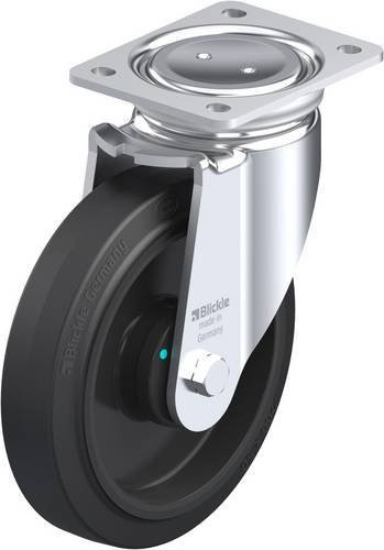 Blickle Lenkrolle LUH-POEV 200KAD in Schwarz und Silber, Rad-Durchmesser: 200 mm, Tragfähigkeit: 500 kg - Bild 1
