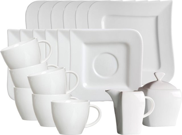 Ritzenhoff & Breker Kaffeeservice Melodie aus Porzellan, 20er Set, Weiß - Bild 1