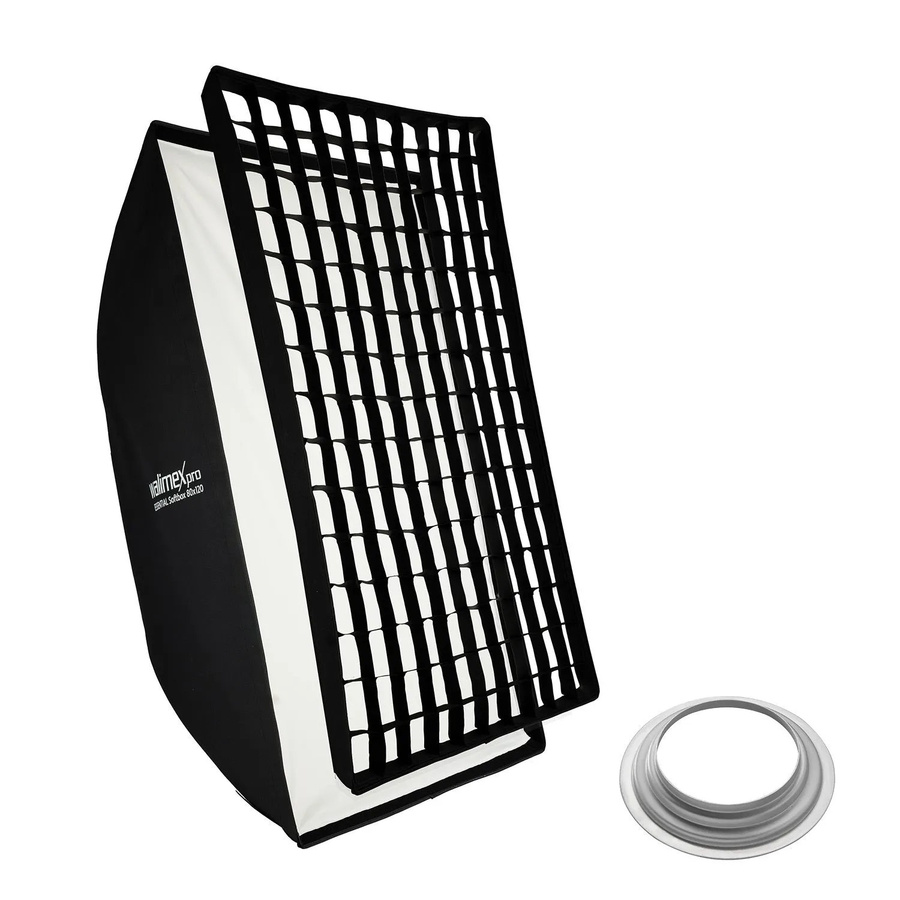Walimex Pro Essential Striplight Softbox Lichtformer 360 Grad Schwarz B: 80 cm, H: 120 cm - Bild 2