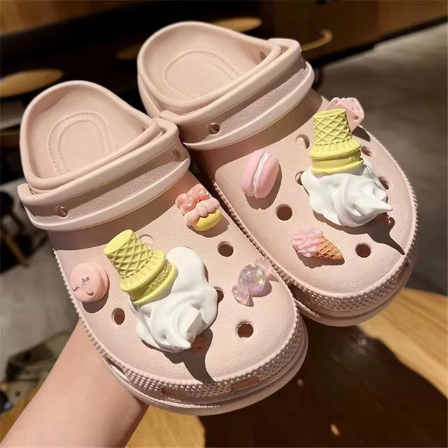 Mesuca Charms für Sandalen und Hausschuhe, Eiscreme-3D, Kinder - Bild 1