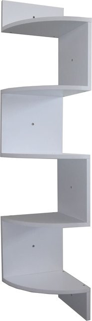 HTI-Line Eckregal Thekla L Weiß Modern Wandmontage Matt - Bild 1