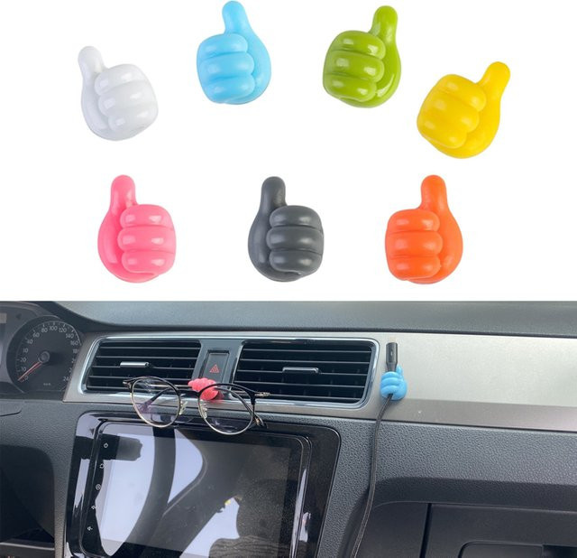 Selbstklebender Mini-Haken von AULLP zur Kabelaufbewahrung für Netzkabel und Ladeleitungen, Mehrfarbig - Bild 1