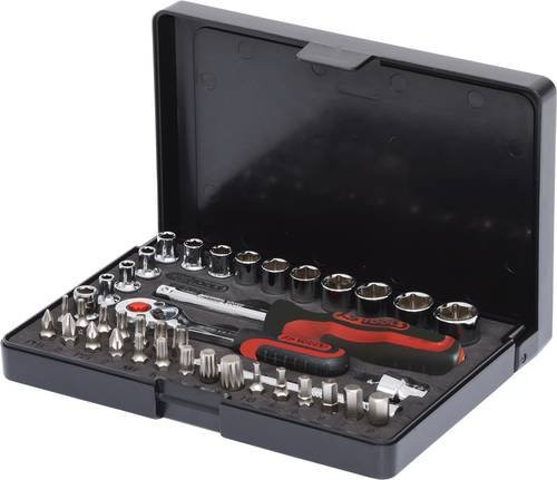 KS Tools CHROMEplus Steckschlüssel-Satz 1/4 Zoll, 40-teilig, Silber - Bild 1