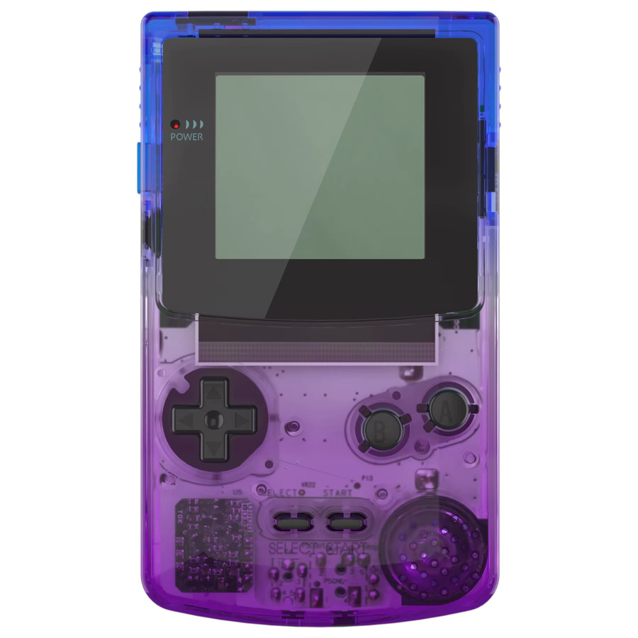 eXtremeRate Gradient Full Housing Cover Shell mit Tasten für Gameboy Color in Multicolour und Blau, passend für GBC OSD IPS - Bild 3