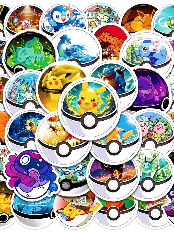 TAKARA TOMY Pokémon Aufkleber, Nachfüllpack, Bunt / Mehrfarbig - Bild 5