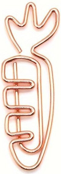 20 Stück Karottenform-Büroklammern von SZ-Damai in Gold und Roségold aus Metall für Schule und Büro - Bild 1
