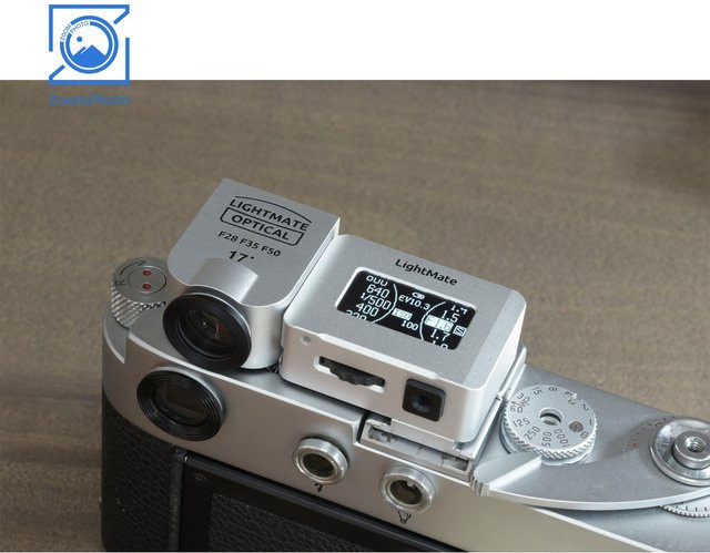 LightMate Area 2S Belichtungsmesser und OV-X2 17-Grad Optischer Sucher Set in Silber für Filmkameras - Bild 1