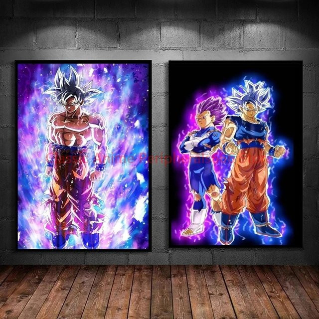 Bandai Dragon Ball Goku Leinwand-Wandkunst, Ästhetisches Anime Poster in Multicolour, Rechteckige Illustration zur Raumdekoration - Bild 1