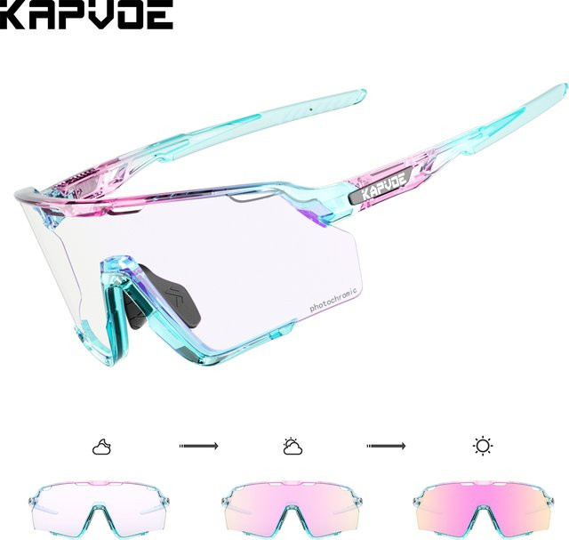 KAPVOE Sportsonnenbrille, Männer, Kunststoff, Photochrome - Bild 1