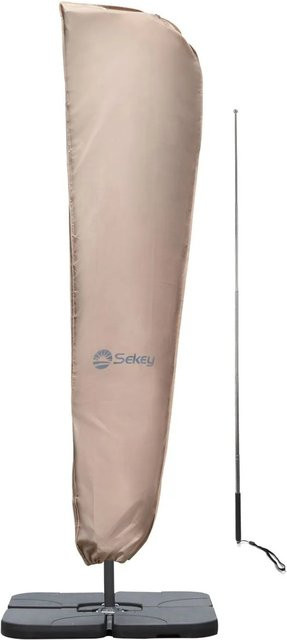Sekey Schutzhülle für Ampelschirm aus Polyester in Taupe/Beige, Durchmesser: 265 cm - Bild 1
