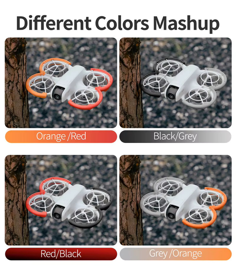 DJI NEO Propeller-Schutz Kit mit Anti-Kollision und Anti-Drop Stoßstange in Orange - Bild 2