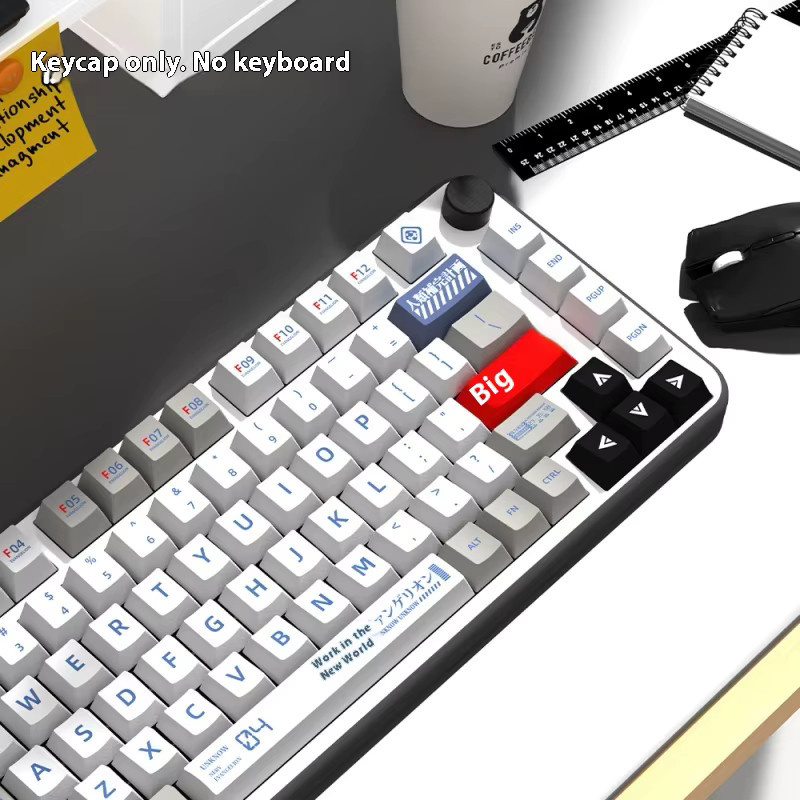 TOYOLEE Eva 04 Tastenkappen Set aus PBT mit Cherry-Profil in Mehrsprachig Deutsch Koreanisch Japanisch Spanisch Französisch für mechanische Tastaturen - Bild 4