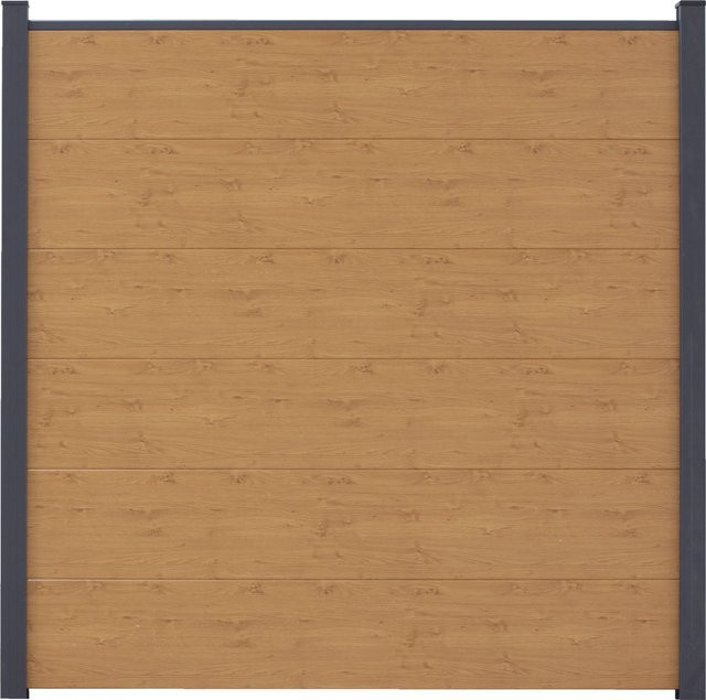 GroJa Steckzaun BasicLine PVC in Asteiche Natur - Bild 1