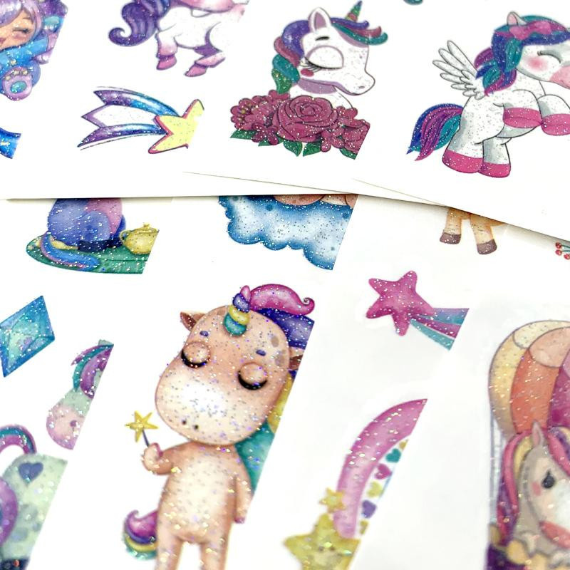 10 Bunte Bögen Glitzerpuder Tattoos Aufkleber, Kinder - Bild 2