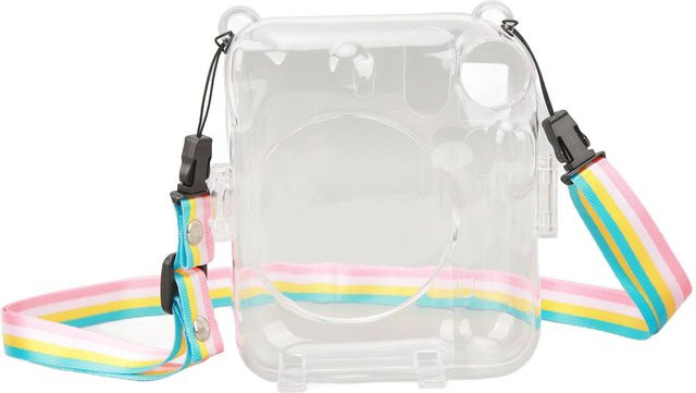 Andoer Sofortbildkamera-Hülle aus transparentem PC mit verstellbaren Schultergurten in Weiß - Bild 1