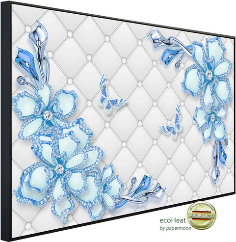 papermoon EcoHeat Infrarotheizung mit Blumenmuster in Bunt und Matt-Effekt - Bild 1
