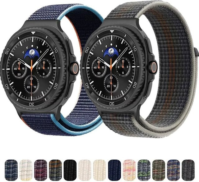 Nylonarmband für Samsung Galaxy Watch 8, Schwarz, Unisex - Bild 1