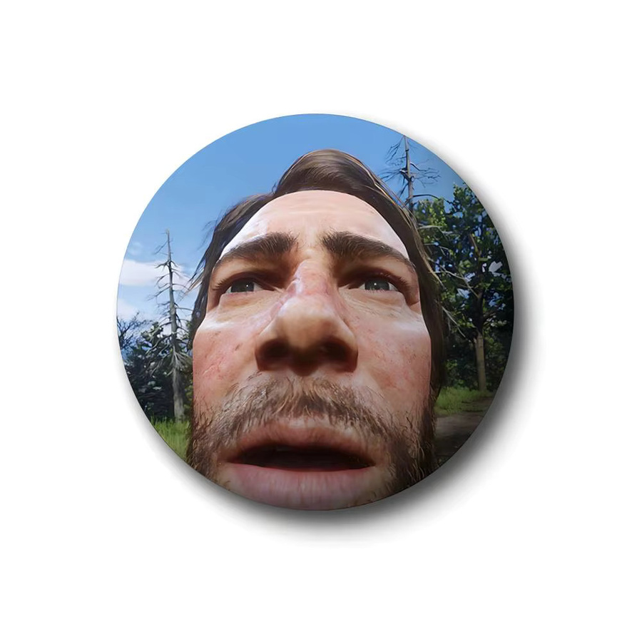 52TOYS Brosche Arthur Morgan Abzeichen, Weißblech, Metall - Bild 3