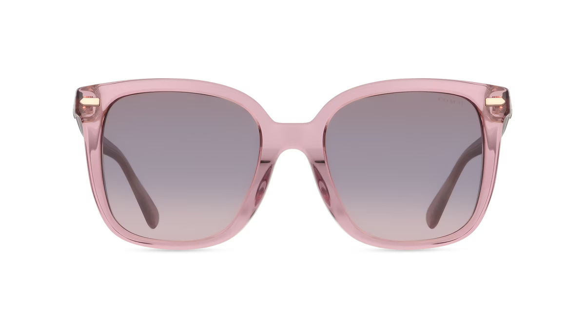 Coach HC8381U Sonnenbrille Vollrand, quadratisch, Acetat, pink, Damen - Bild 1