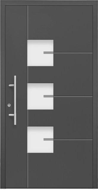 Splendoor Moderno Aluminium-Haustür mit Glaseinsatz, Anthrazit Metallic, Anschlag Links, B: 110 cm, H: 210 cm - Bild 1
