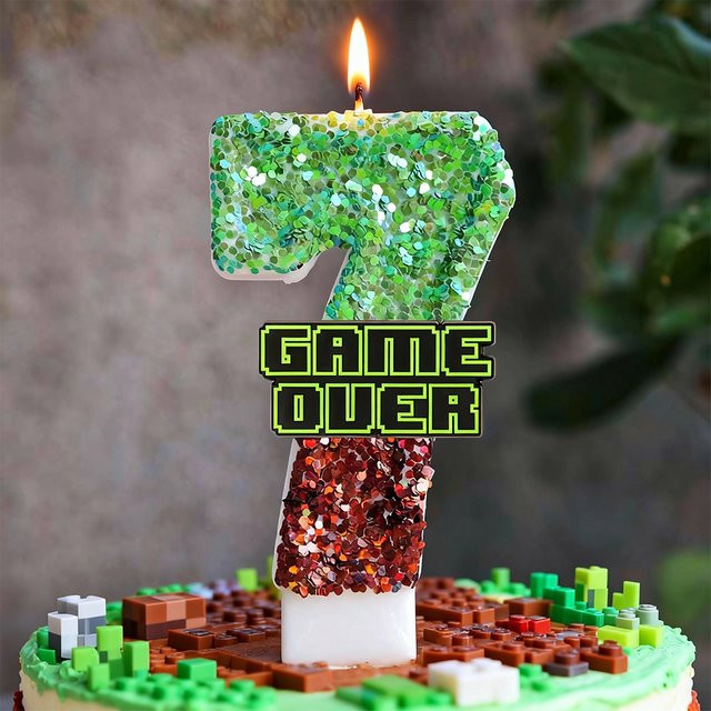 Potdemiel Gamepad Geburtstag Kerzen Set Zahlen 0-9 für Kuchen Dekoration in Mehrfarbig - Bild 1