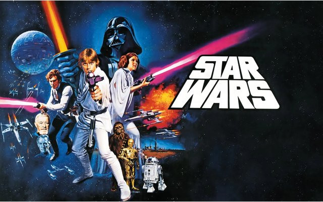 Komar Fototapete Vlies Star Wars Poster Classic 1, Multicolor, B: 400 cm, H: 250 cm - Bild 1