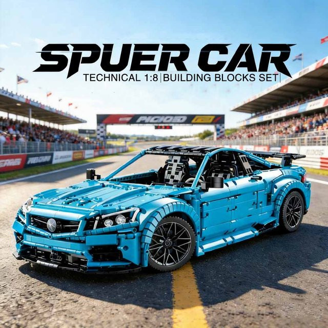 Doinbby Technischer Hochgeschwindigkeits-Supersportwagen C63 AM-G Modellbausatz, 4129 Teile - Bild 1