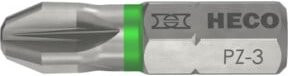 Heco Schraubendreher-Bit Pozi-Drive PZD-3 in Grün und Silber - Bild 1