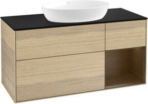 V&B Waschtischunterschrank Finion Wandbeleuchtung in Eiche Oak, Breite: 120 cm, Tiefe: 50,1 cm, Höhe: 50,1 cm - Bild 1