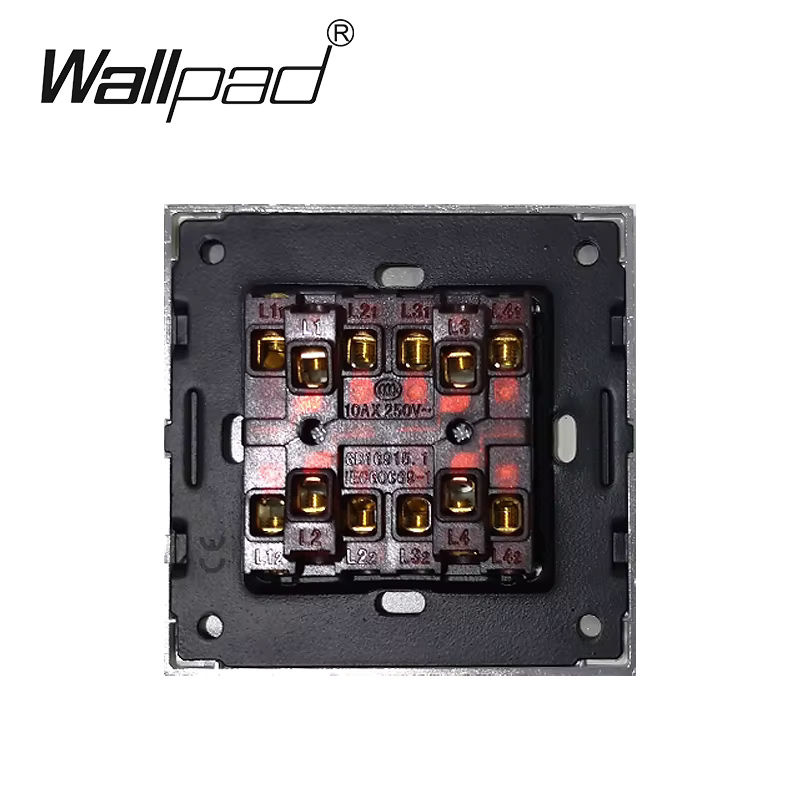 Wallpad 2-Gang-Zwischenschalter aus Kristallglas in Transparent für 110V-250V - Bild 2
