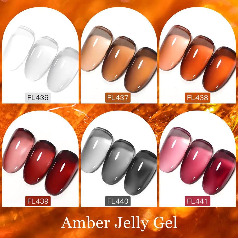 FOUR LILY Jelly Amber Gel Nagellack, Braun, 7 ml - Bild 2