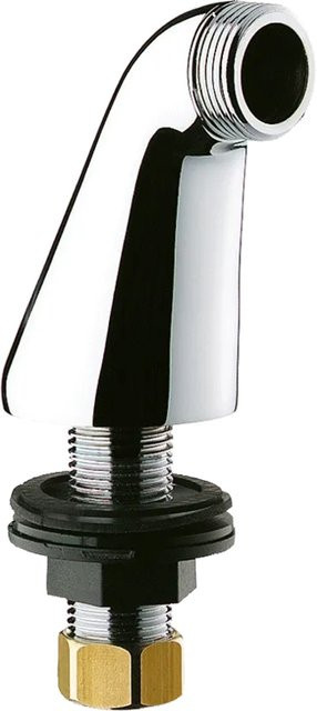 Delabie 2er-Set Standrohr für Wannenrandmontage in Chrom, G1/2B x G3/4B, Höhe: 7,0 cm, Durchmesser: 1,4 cm - Bild 1
