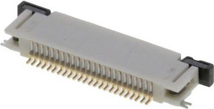 Molex FFC/FPC-Anschluss 24-polig in Weiß mit Goldkontakten, Rastermaß: 0,5 mm, Artikelnummer: 524352471, Tape on Full Reel - Bild 1