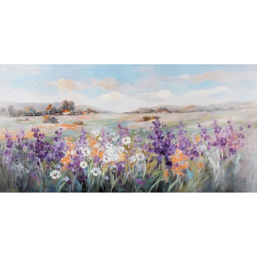 Art Universe Leinwandbild Sommerblumen in Blau und Multicolour, B: 70 cm, H: 140 cm - Bild 2