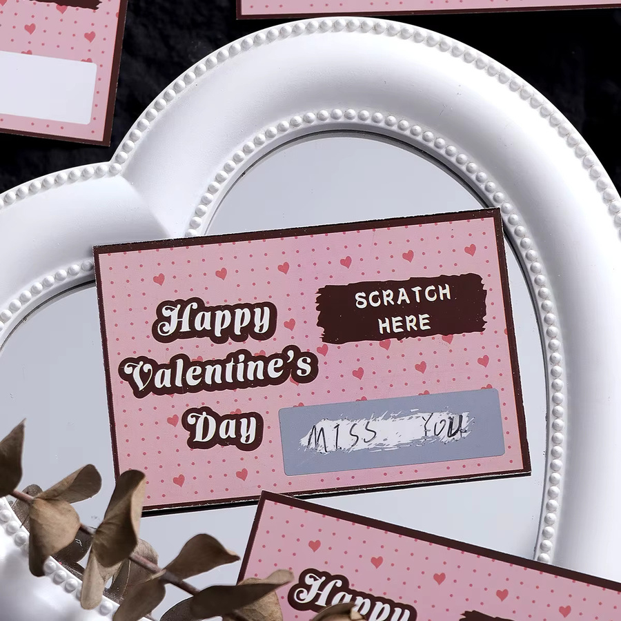 Rubbel-Liebesgutscheine für Paare in Pink als kreative Geschenke für Valentinstag oder Hochzeitstag - Bild 4
