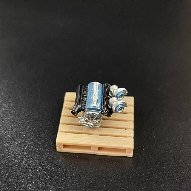 ART CROWN MODEL V12 LS1/RB26/Cobra 427 Barracuda Muscle Car Motor-Modell, Zubehör, Metall - Bild 1