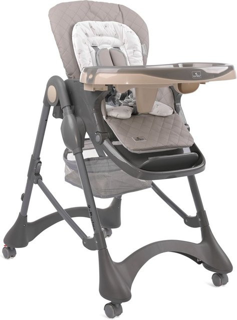 Lorelli Kinderhochstuhl Bellissimo klappbar in Beige mit Liegeposition und Rädern - Bild 1