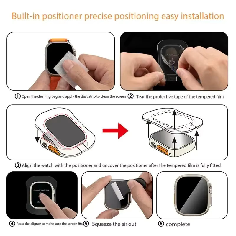HUBANDE Displayschutz Glas für Apple Watch Ultra 2/3, 49 mm - Bild 6