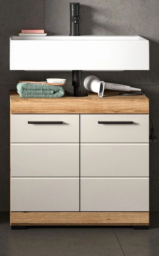 Waschbeckenunterschrank Shawn von Inn.Furn in Sand und Eiche, Breite: 60 cm - Bild 2