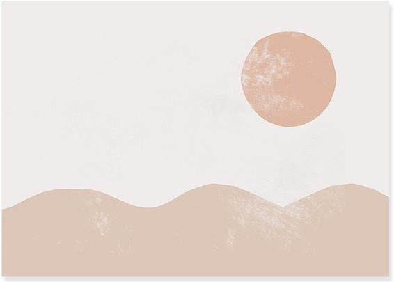 Leinwandgemälde im Boho-Stil von Fantastic Art gallery, Farbe Beige, B/H: 21 x 30 cm - Bild 1