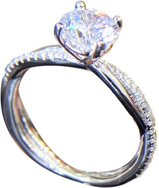 Weißgoldring Damen, Diamant, 1,25 Ct - Bild 1