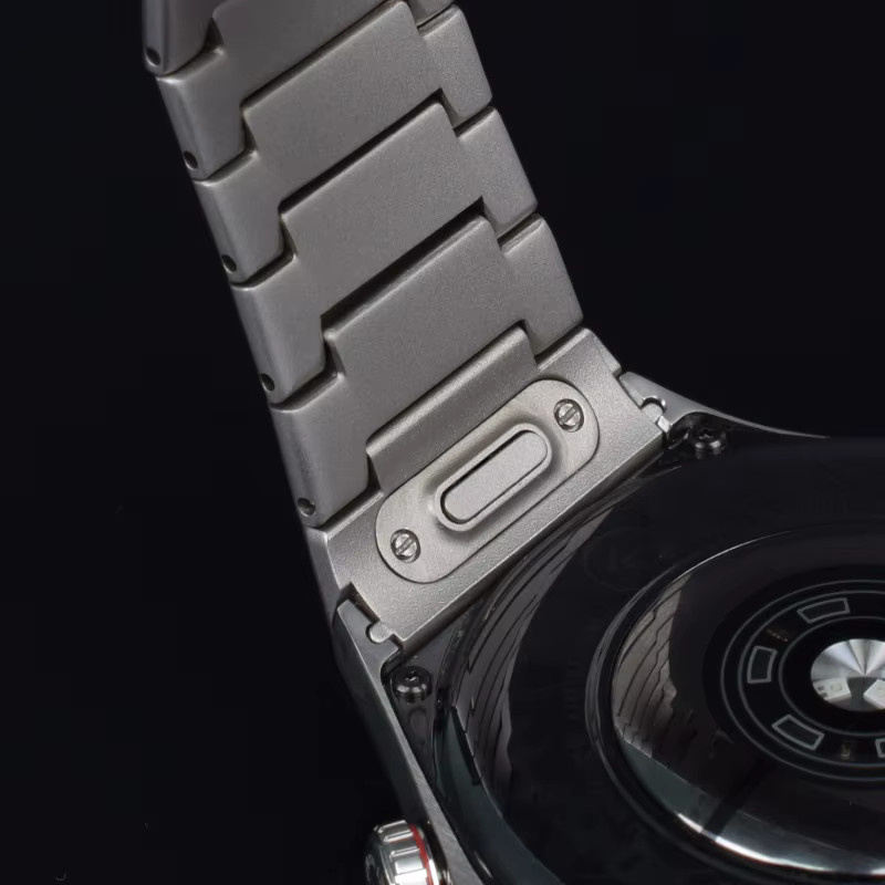 Jansin Uhrenarmband Titan, Silber, Herren, für Huawei Watch GT 6 Pro 46 mm - Bild 3
