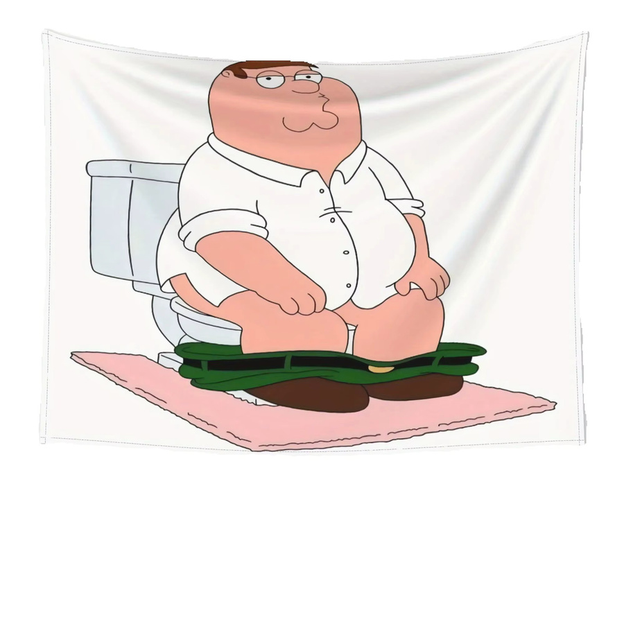 VIKAMA Wandteppich mit Peter Griffin Muster in Multicolour, rechteckiger Wandbehang für dein Wohnzimmer, Schlafzimmer oder Heimbüro, Breite: 60 cm, Höhe: 40 cm - Bild 3
