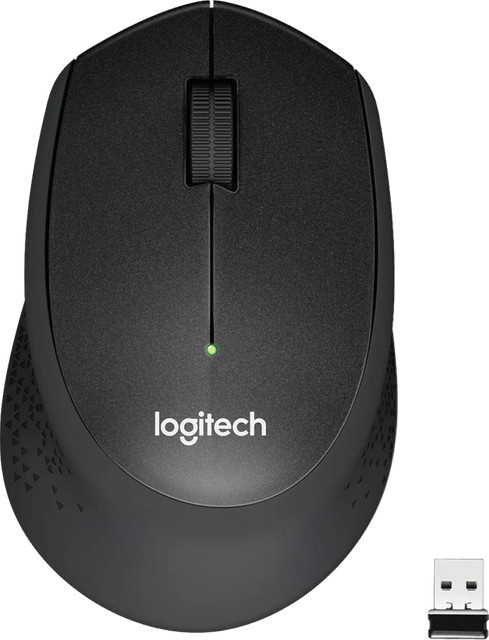 Logitech M330 Silent Plus Kabellose Maus in Schwarz mit USB-A Anschluss - Bild 1