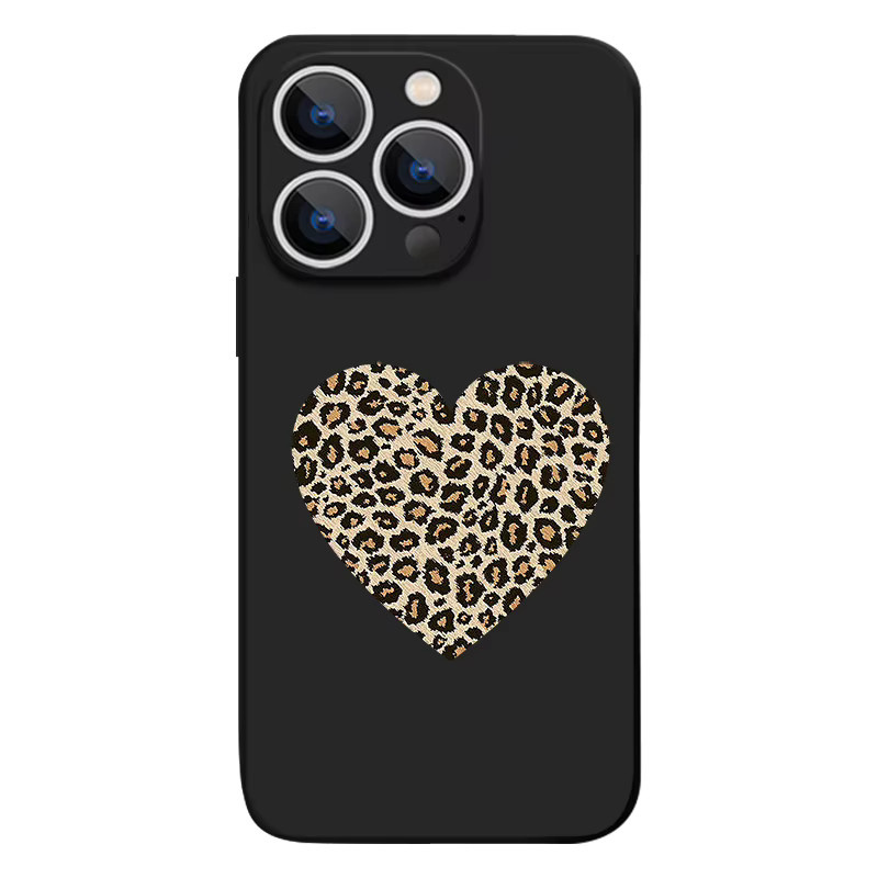 Magnetische Schutzhülle mit Leopardenmuster und Herz-Motiv für Apple iPhone Modelle inklusive Lanyard aus TPU in Multicolour - Bild 3