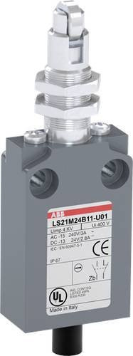 ABB LS21M24B11-U01 Positionsschalter mit Kuppenstößel, 10A, IP67, grau, Zinklegierung - Bild 1